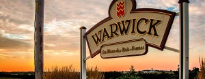 Panneau de la ville de Warwick