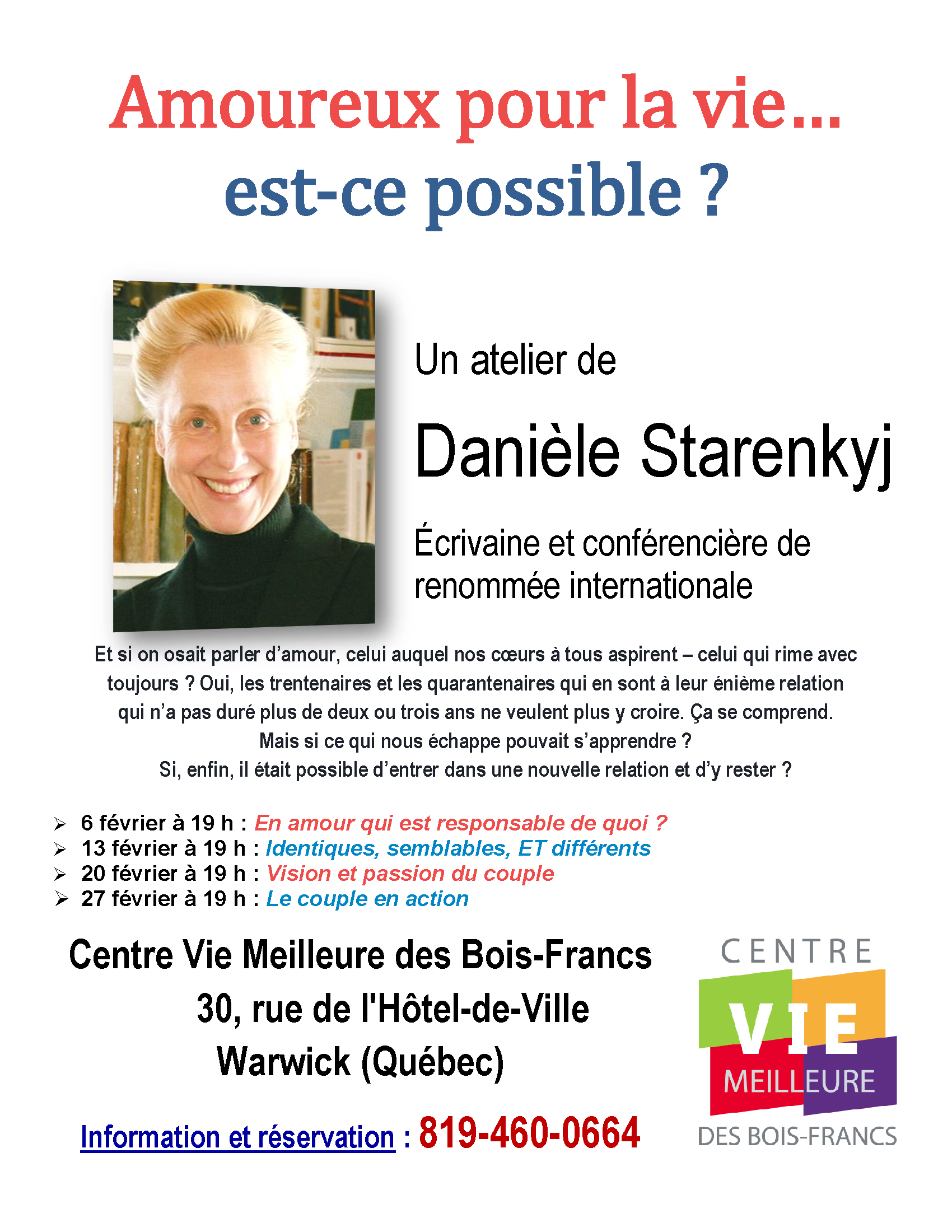 Poster-AMOUREUX POUR LA VIE EST-CE POSSIBLE-Danièle Starenkyj